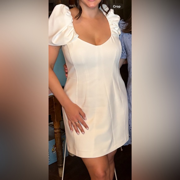 French Connection Cream Midi Dress - Picture 1 of 5